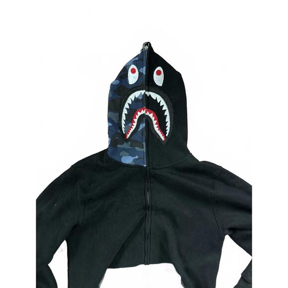 Unique Shark Hooded Zip-Up Sweatshirt - Picture 3 of 12